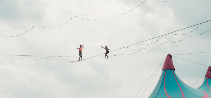 Slacklining & highlining op EJC 2025